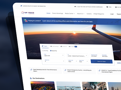 Airpeace Airline website Revamp Concept branding design product product design research typography ui uidesign ux