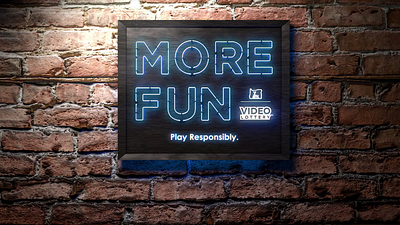 More Fun 3d after effects animation c4d cinema 4d graphic design lights lottery minimal neon neon sign oregon