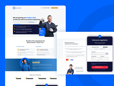 Landing page UI and email template automotive branding car clean cta email campaign email template frontend graphic interface landing page one page payment form product ui upselling ux vehicle web webdesign