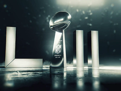 AFC vs NFC 3d after effects animation c4d cinema 4d design football metal nfl platinum silver superbowl trophy