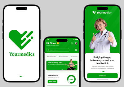Yourmedics- Self paced Health App graphic design ui