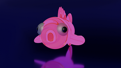 3D modeling of a shiny fish. 3d 3d modeling blender project