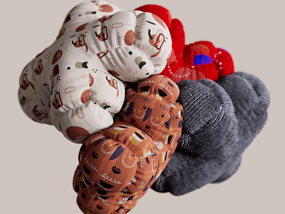 Plus-Shaped Pillows Scene 3d 3dart abstract arnold c4d cinema4d clothing render rendere scene