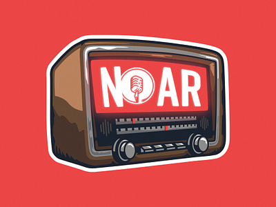 Old Radio Illustration badge graphic design illustration logo