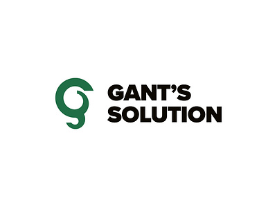 Logo Gant's Solution graphic design logo