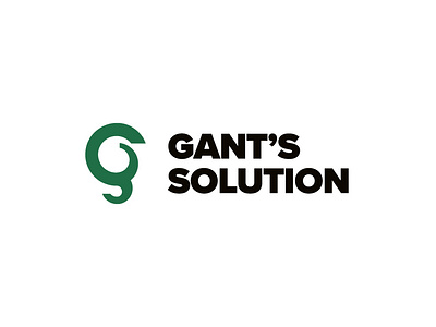 Logo Gant's Solution graphic design logo