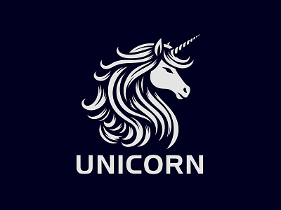 Unicorn Logo agency brand branding classic company crest head horse identy investment logo logo for sale modern pegasus ui unicorn unicorn logo unique ux vector