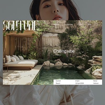 Solitude Villa concept - Layout Practice design landingpage relaxing typography ui uiux villa web