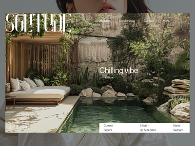 Solitude Villa concept - Layout Practice design landingpage relaxing typography ui uiux villa web