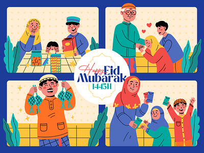 Happy Eid Mubarak celebration culture eid eid al fitr eid mubarak idul fitri illustration islam islamic islamic new year mubarak muslim ramadan ramazan religion