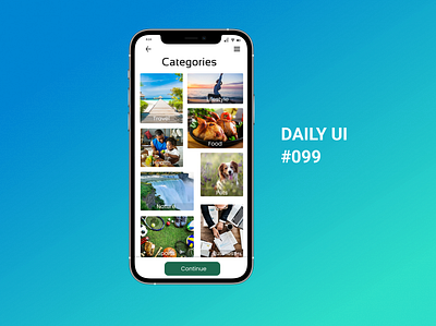 Daily UI #099-Categories app branding design ui ux