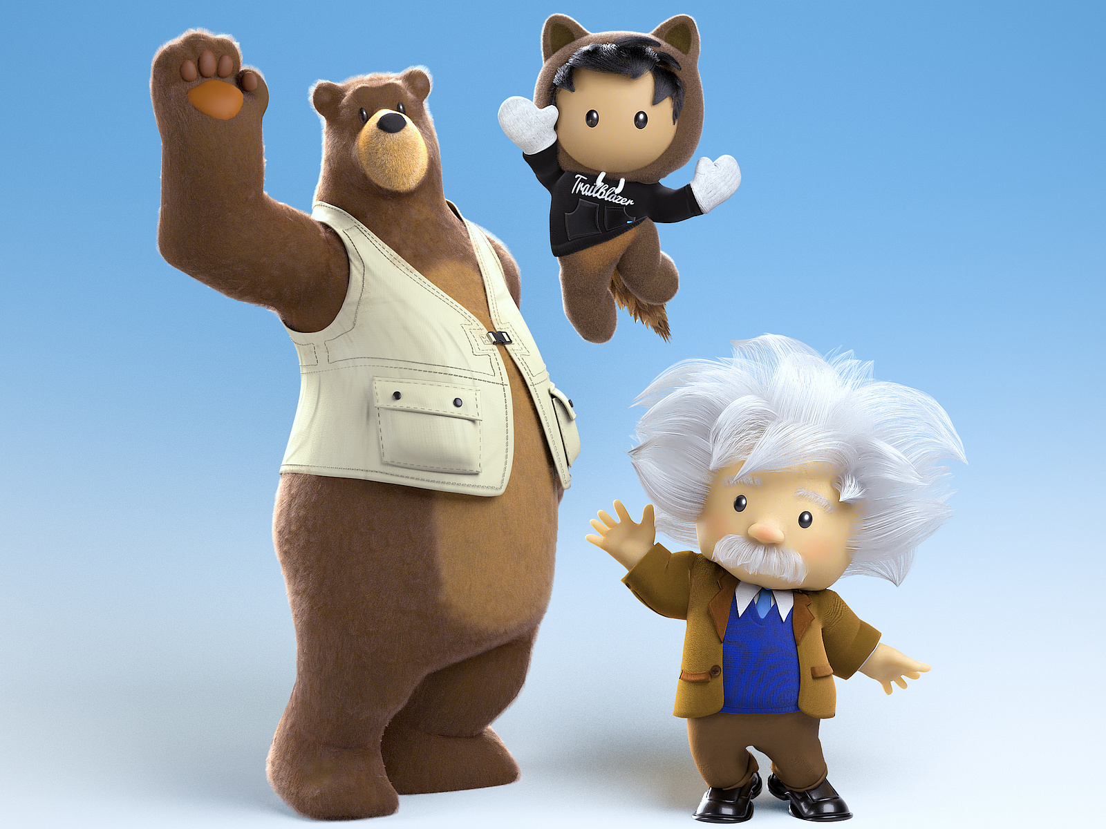 Einstein, Codey the Bear, and Astro by Esli Becerra on Dribbble