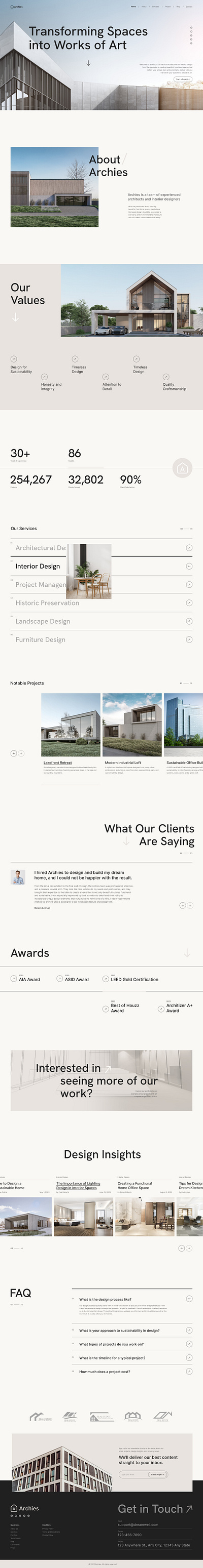 Archies - Crafting an Engaging Website for an Architecture Firm
