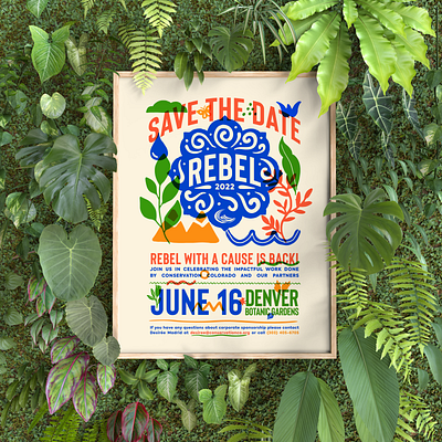 Rebel (With A Cause) botanical branding climate climate change colorado conservation environment floral flower gala garden identity illustration logo mountain nature overlay printmaking sustainability water
