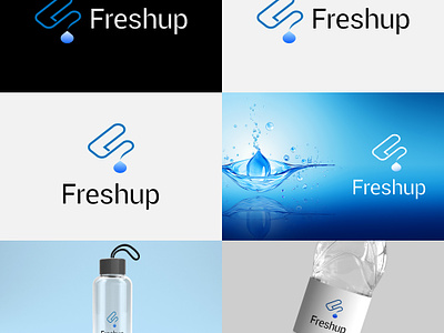 Freshup F letter Aqua water logo & brand identity design aqualogo blue logo branding drop logo f letter f letter logo f logo fletter fletterlogo fresh liquidlogo logo logo design water water drop waterlogo