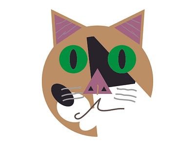 cat, two calico cat chriscreates chrismogren design drawing illustration