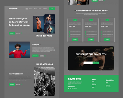 Power Gym Website Design graphic design ui design user interface design web web design web interface design website website design