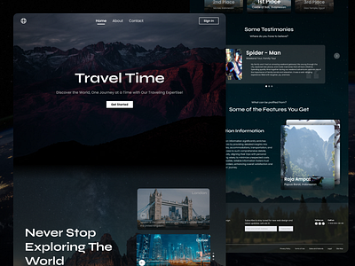 RoamRealm: Travel Website ui