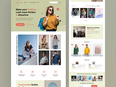Fashion E-Commerce Website Design e commerce landing page fashion e commerce fashion store ecommerce fashion website figma uiux website design