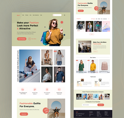 Fashion E-Commerce Website Design e commerce landing page fashion e commerce fashion store ecommerce fashion website figma uiux website design