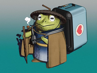 ToadstreStrutel.TV 2d 3d 2d cell shade 3d after effects animation branding c4d channel cinema 4d design frog gamming gandalf graphic design lotr minimal toad toaster twitch wise
