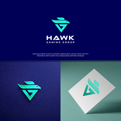 Creative and Unique Logo Design for HAWK GAMING GROUP 3d animation brand design branding design graphic design illustration logo motion graphics stationery ui