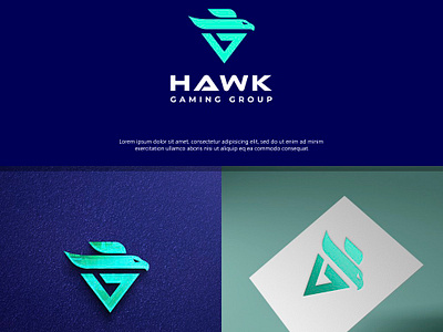 Creative and Unique Logo Design for HAWK GAMING GROUP 3d animation brand design branding design graphic design illustration logo motion graphics stationery ui