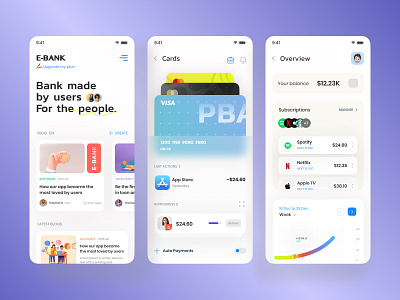 Bank Application 💵 bank app bank card credit card finance app fintech app minimal money transfer personal finance savings transaction ui