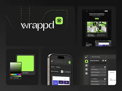 Wrappd: Interface for a Brand Design Tool block branding interface logo tool ui ux