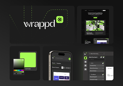 Wrappd: Interface for a Brand Design Tool block branding interface logo tool ui ux
