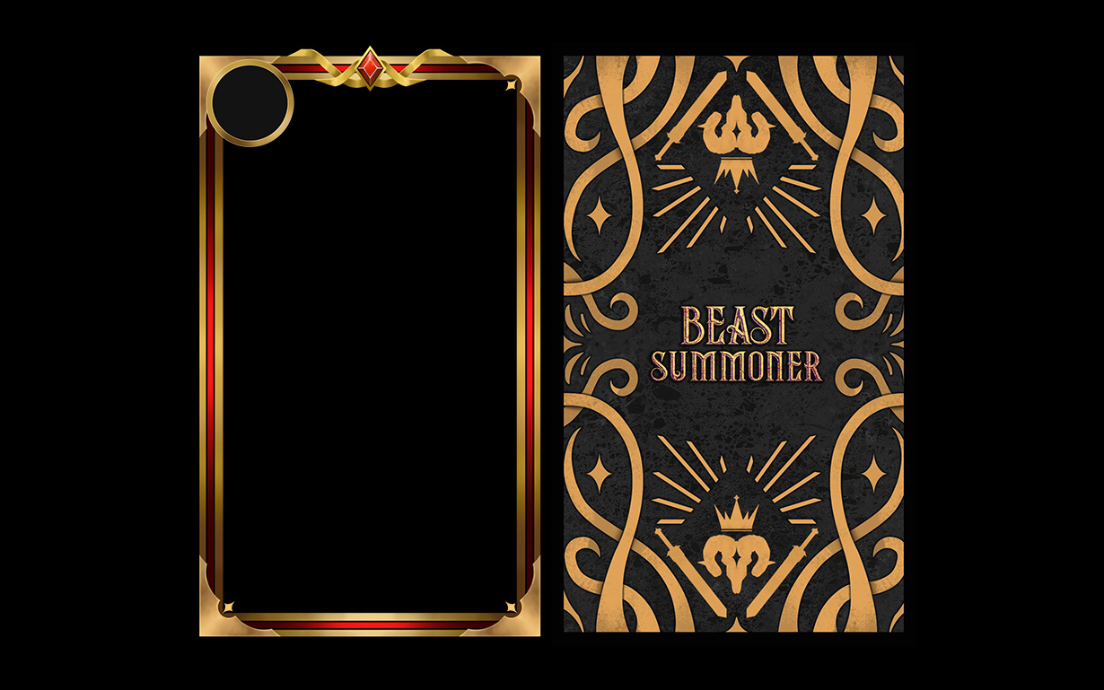 Example of Template Design For Card Game