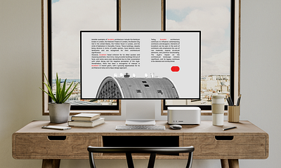 Architecture Website - UX architecture brutalism design light minimalistic modern red ui ux website