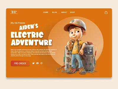 Children's Book Web UI Design Landing Page ai app book branding children design graphic design illustration inspo landing page typography ui ui design ux ux design vector web design website ui