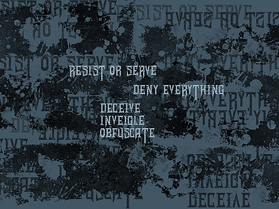 Resist or Serve [fabric design] branding fabric design graphic art graphic design illustration industrial punk rock resist or serve