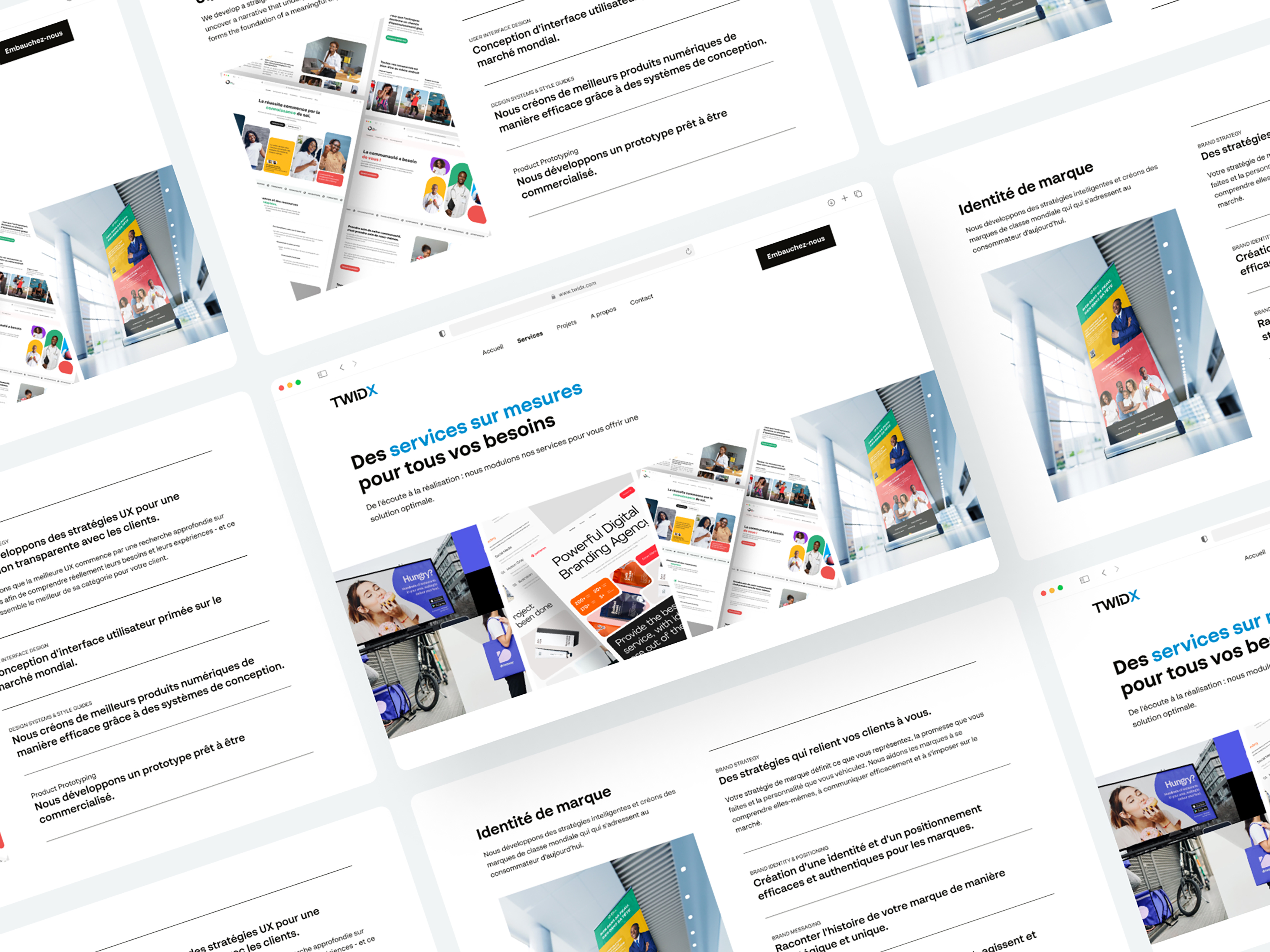 Services page - TWIDX Agency agency branding canada design landing page minimalist montreal platform services page twidx ui user interface ux webdesign website design