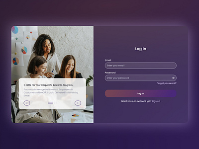 Log In page. design glassmorphism product productdesign ui ui design ux ux design web web app webdesign