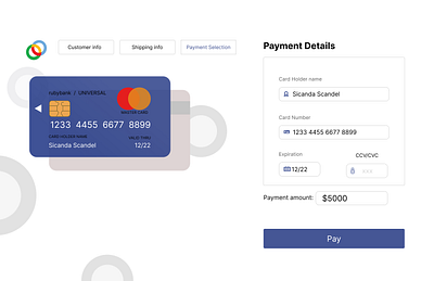 Payment Page branding graphic design ui