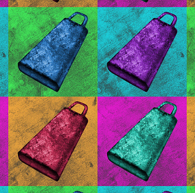 Pop Art Cowbell [fabric design] graphic art graphic design illustration more cowbell music pop art