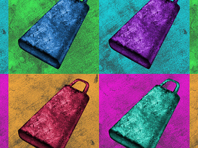 Pop Art Cowbell [fabric design] graphic art graphic design illustration more cowbell music pop art