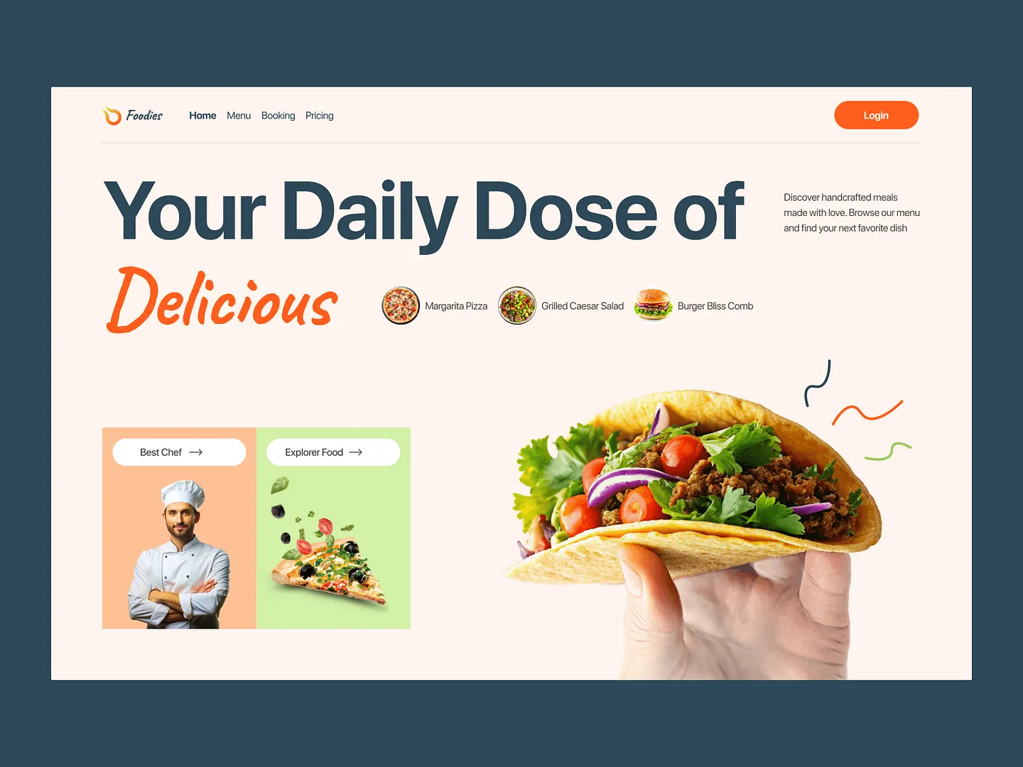 Delicious Food Delivery Website Design for Seamless Ordering