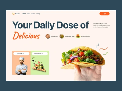 Food Website Design - Ecommerce Website best design delicious delivery service design ecommerce food food menu food website food website design foodie landing page online order restaurant taco ui uiux user experience ux website