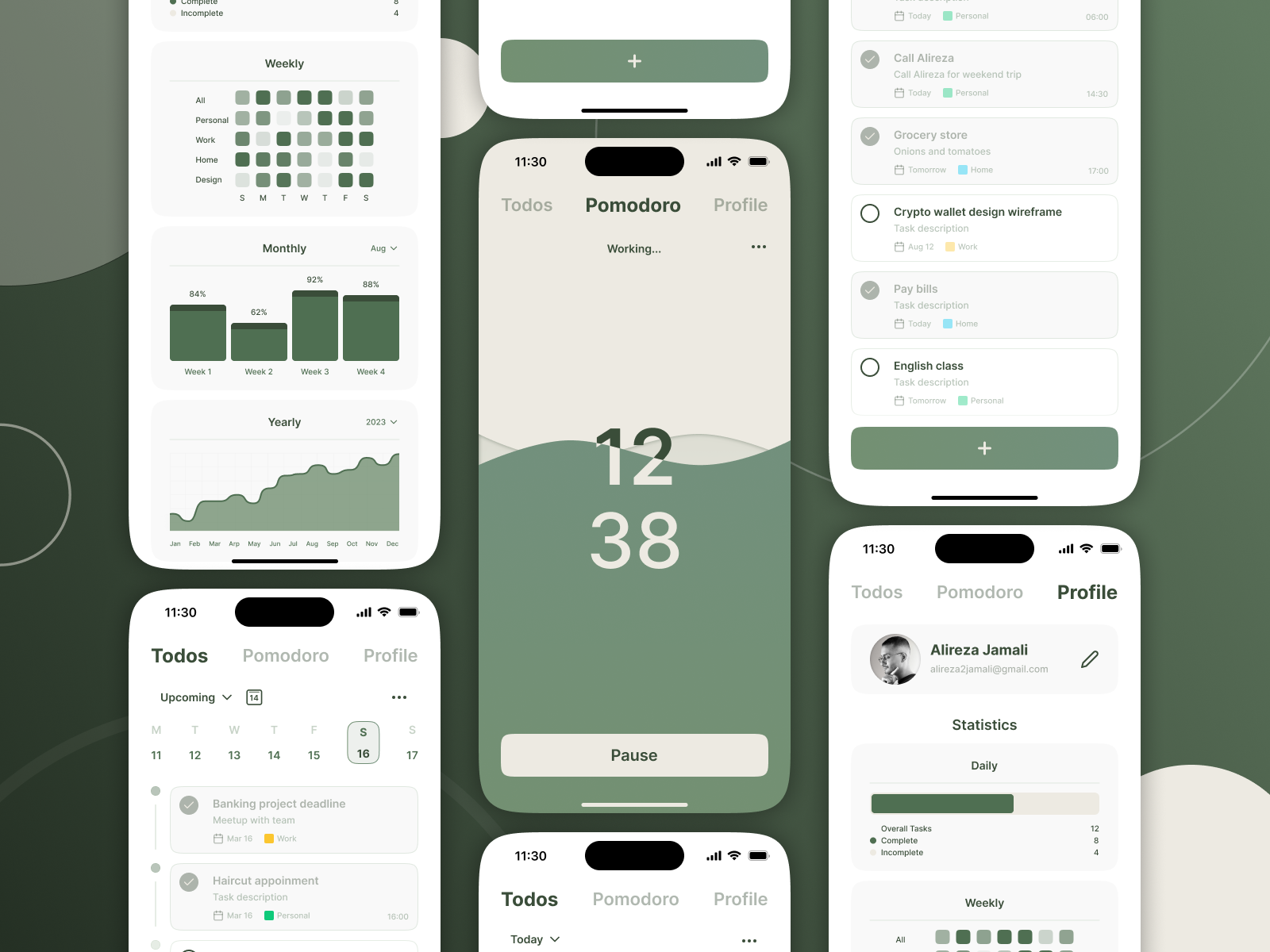 Todo app - mobile design app design ui ux