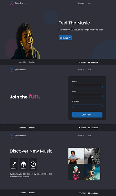 Music app branding graphic design ui