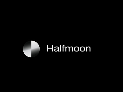 Flat Minimal logo Design for Halfmoon design flat flat logo flat minimal logo logo minimal minimal logo