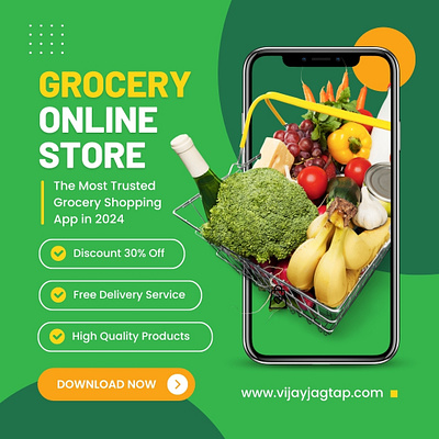 Grocery Store app graphic design ui