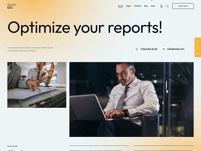 Accountant Web 3d finance landing page manage reports market modern new ui ux web web ui website