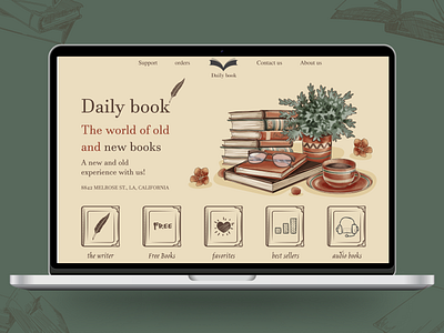 Daily book book figma graphic design illlustrator illustration ui userinterface ux