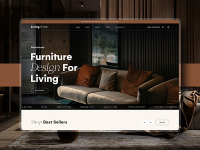 Living Home Ecommerce – Website UI best ui branding color palates content creation creative design design dynamic ecommerce website furniture webite graphic design homepage design logo typography ui ux website design