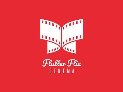 Flutter Fix Cinema Logo Design branding design graphic design illustration logo typography vector