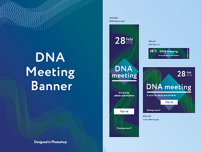 DNA meeting banner banner branding figma graphic design photoshop ui website concept